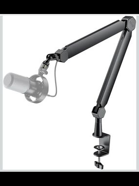 FIFINE BM66 Mic Boom Arm Stand Heavy Metal Desk Mount Black